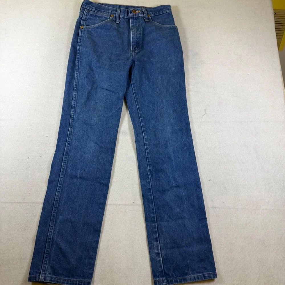 Wrangler 936PWD Cowboy Cut Slim Fit Jeans Mens 29x32 Indigo Blue Denim High Rise
